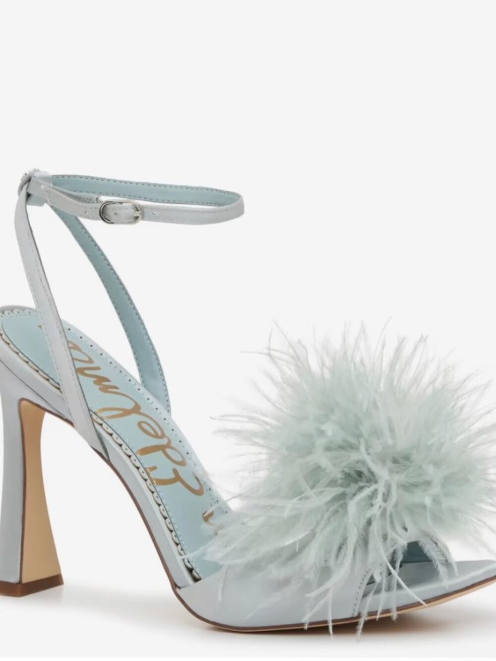Sam Edelman Women's Size 6 Signature Collection Lindy Blue Satin Sandal 65% off